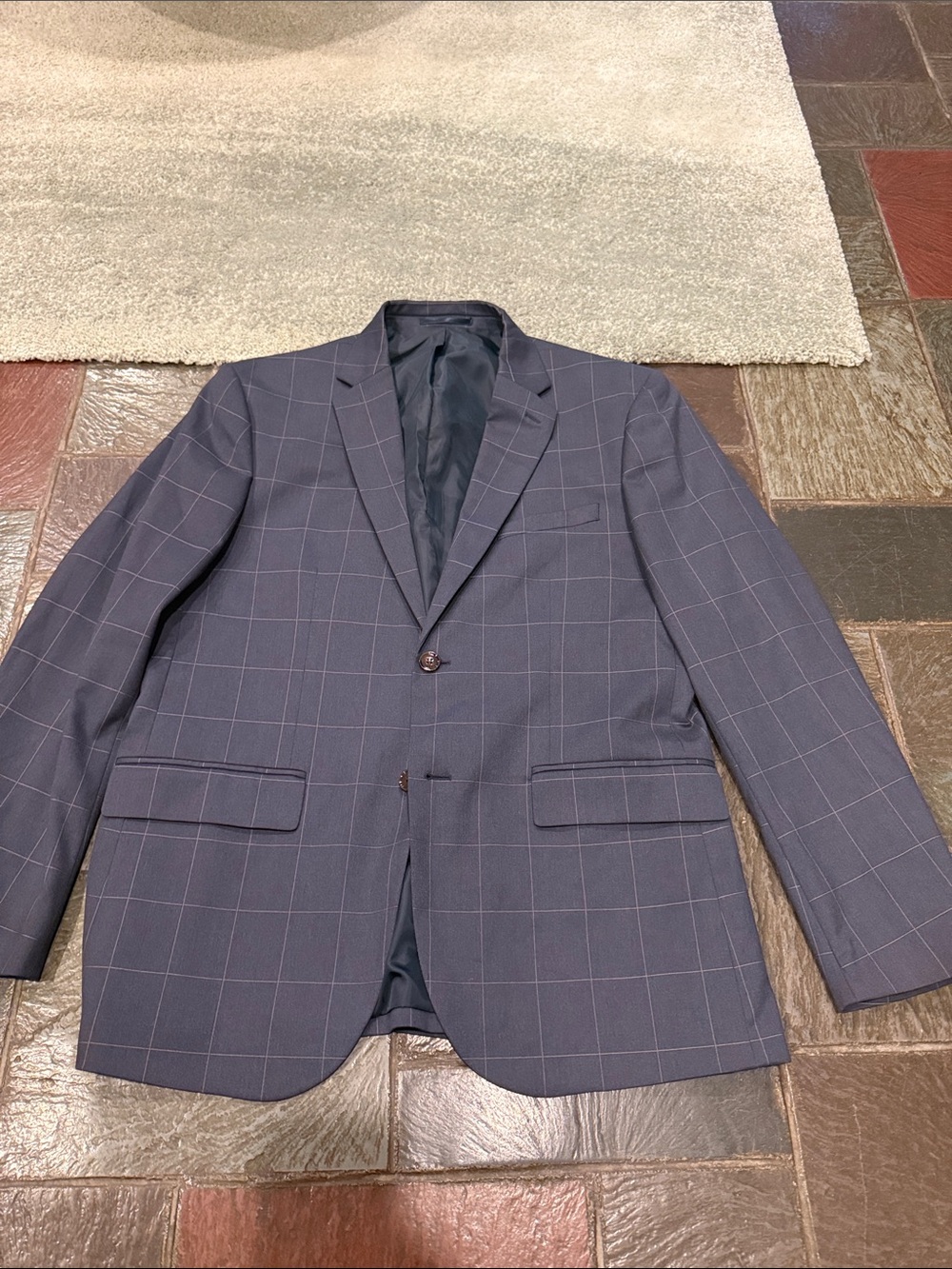 H&M Blue Windowpane Sport Coat